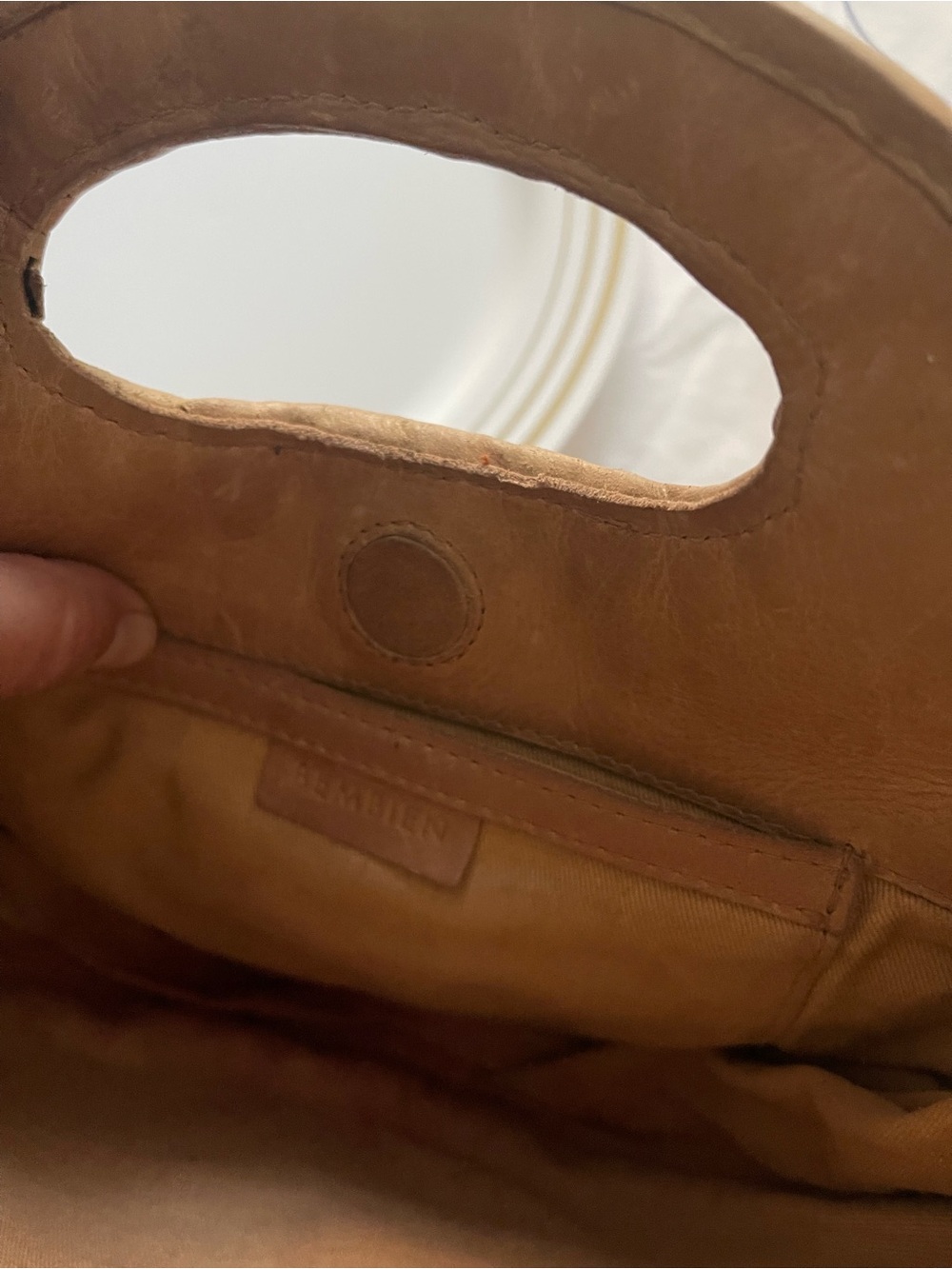 Bembien Woven Round Crossbody Bag - Tan - Picture 4 of 4